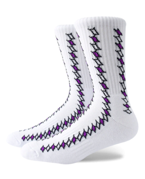 PurpleWhiteBlack Socks